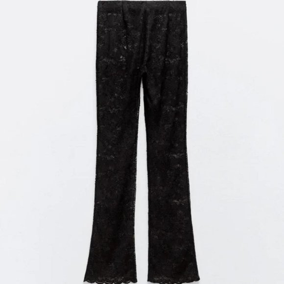 ZARA 2 PIECE SET LACE TOP AND LEGGINGS - Picture 7 of 8